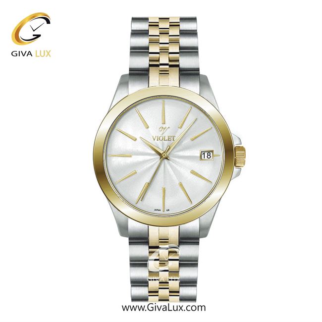 ساعت مچی اورجینال مردانه ویولت VIOLET طلایی-نقره ای | طلایی-نقره ای| نقره ای| کد رفرنس 0591/2